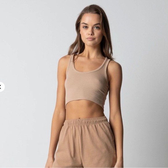 Talentless CROP MODAL TANK - NUDES - M - Picture 2 of 6